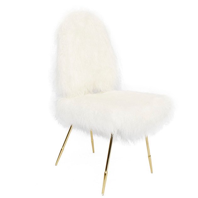 Стул Maxime Lounge Chair Белый Глянцевое золото Стул Maxime Lounge Chair Белый Глянцевое золото в Орле | Loft Concept