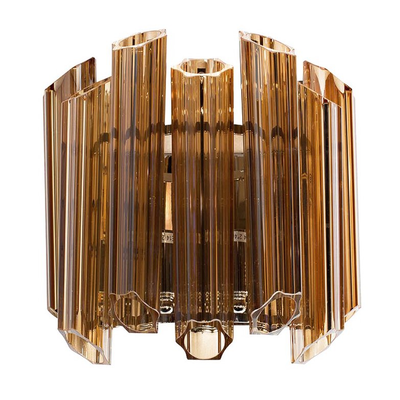Бра Hexagon tube Bra Amber Хром Янтарь (Amber) Бра Hexagon tube Bra Amber Хром Янтарь (Amber) в Орле | Loft Concept