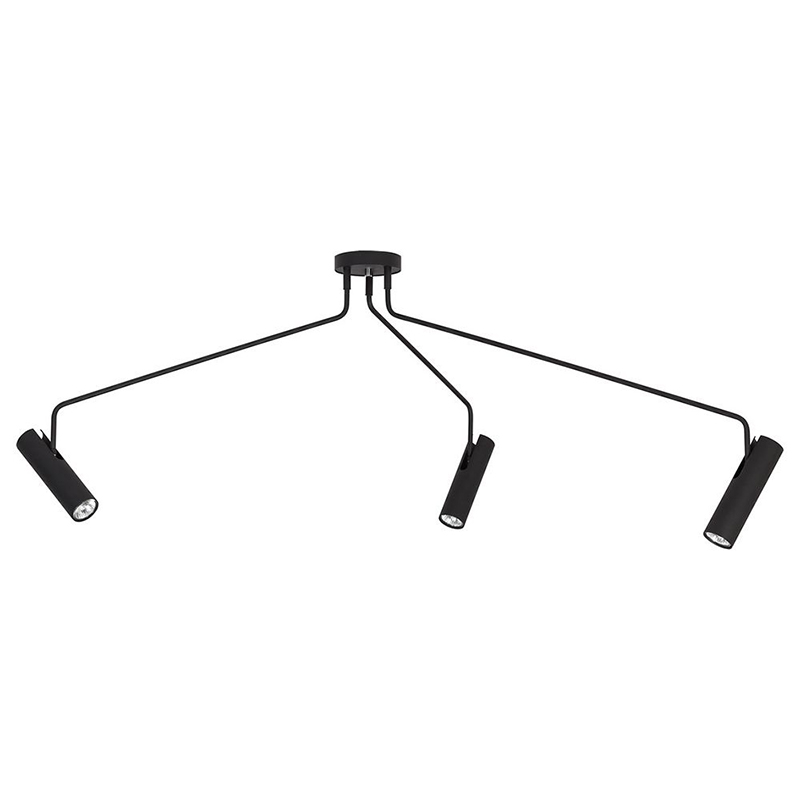 Потолочный светильник Tibo Branches Trumpet Tube black 3 Черный Потолочный светильник Tibo Branches Trumpet Tube black 3 Черный в Орле | Loft Concept