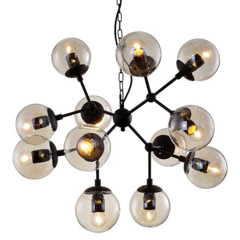 Люстра Modo Chandelier 12 Globes Дымчатый (Smoke) Люстра Modo Chandelier 12 Globes Дымчатый (Smoke) в Орле | Loft Concept