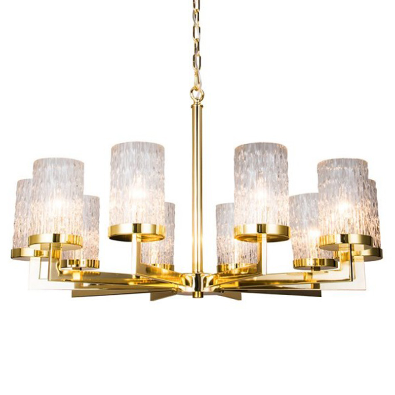 Люстра Estebe Glass Gold Chandelier 10 Прозрачный Золотой Люстра Estebe Glass Gold Chandelier 10 Прозрачный Золотой в Орле | Loft Concept
