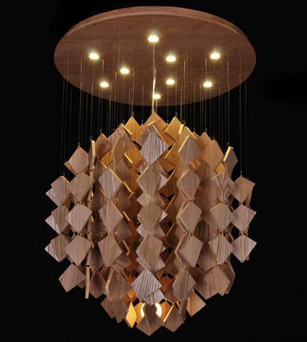 Люстра Wooden Glowworm Quadro Люстра Wooden Glowworm Quadro в Орле | Loft Concept