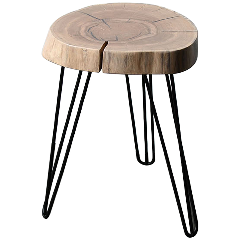 Приставной стол Aariz Industrial Metal Rust Side Table Древесина Черный в Орле | Loft Concept 