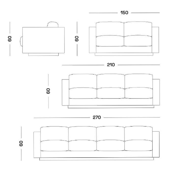 Дизайнерский кожаный диван черный Poltronova Saratoga Sofa Дизайнерский кожаный диван черный Poltronova Saratoga Sofa в Орле