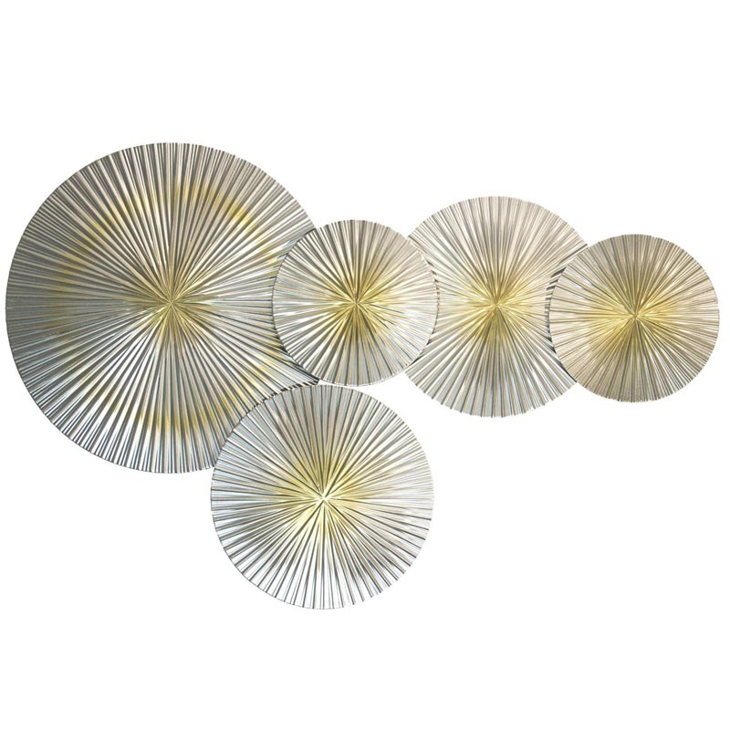 Арт-объект Apollo Gold and Silver Wall Plaque Disc 5 Серебряный Золотой Арт-объект Apollo Gold and Silver Wall Plaque Disc 5 Серебряный Золотой в Орле | Loft Concept