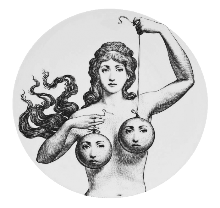 Декоративная тарелка Fornasetti 001  Черный в Орле | Loft Concept 