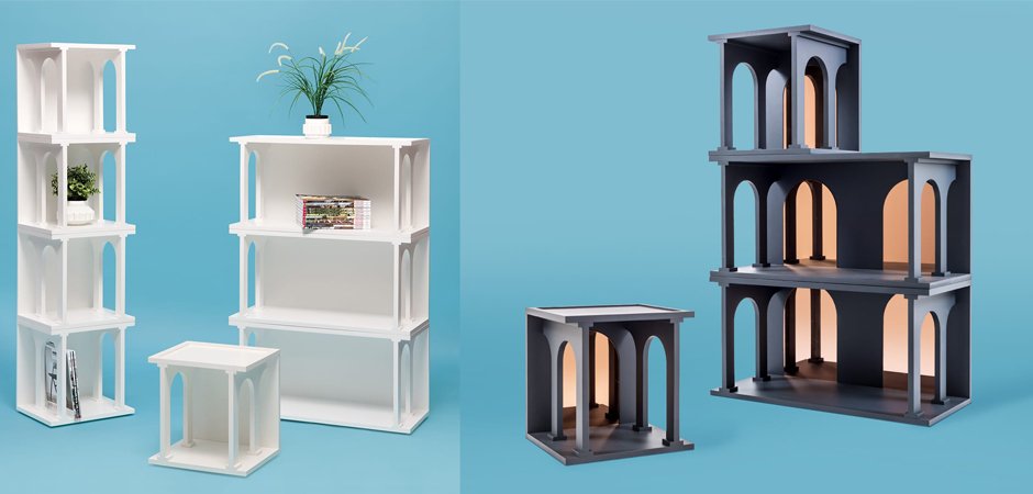 Полка Seletti Renaissance Double Anthracite Полка Seletti Renaissance Double Anthracite - Loft-Concept в Орле