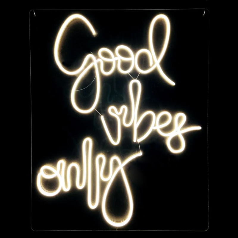 Неоновая настенная лампа Good Vibes Only Neon Wall Lamp Прозрачный Желтый Неоновая настенная лампа Good Vibes Only Neon Wall Lamp Прозрачный Желтый в Орле | Loft Concept
