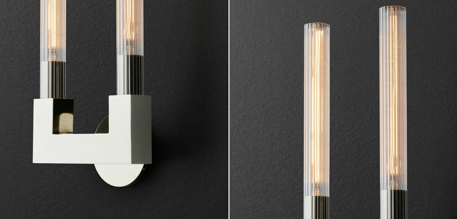 Бра RH CANNELLE wall lamp DOUBLE Sconces Chrome Бра RH CANNELLE wall lamp DOUBLE Sconces Chrome - Loft-Concept в Орле