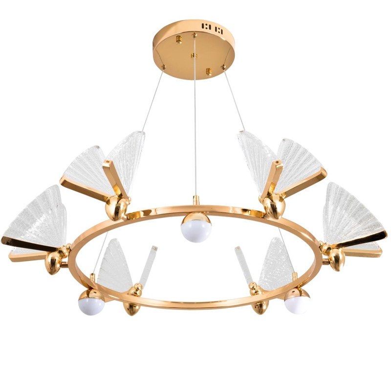 Люстра Золотая Butterfly Enlarged на три лампы Золотой Люстра Золотая Butterfly Enlarged на три лампы Золотой в Орле | Loft Concept