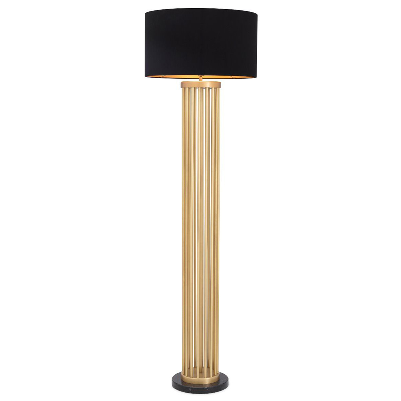 Торшер Eichholtz Floor Lamp Condo Латунь Черный Торшер Eichholtz Floor Lamp Condo Латунь Черный в Орле | Loft Concept