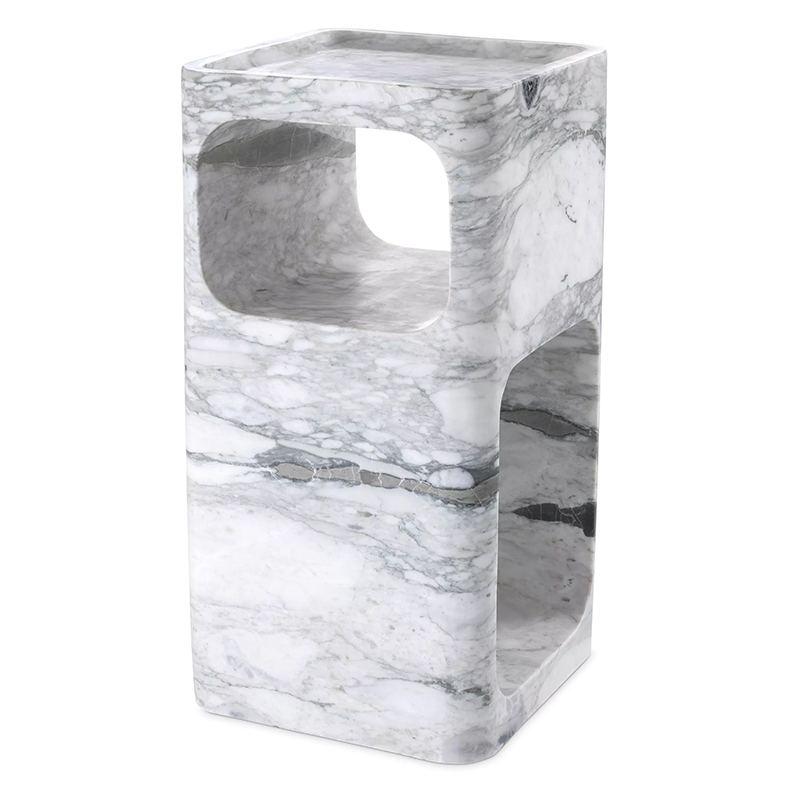 Приставной стол Eichholtz Side Table Adler Marble Белый Мрамор Bianco Приставной стол Eichholtz Side Table Adler Marble Белый Мрамор Bianco в Орле | Loft Concept