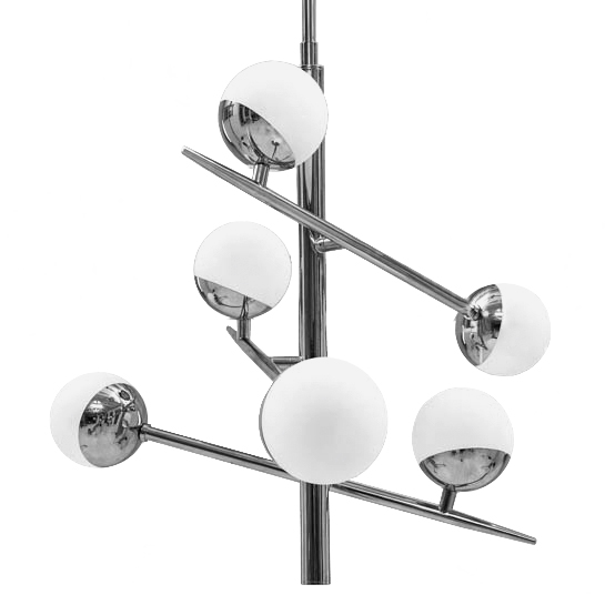 Подвесной светильник Ponte Chandelier Chromium Белый Хром Подвесной светильник Ponte Chandelier Chromium Белый Хром в Орле | Loft Concept