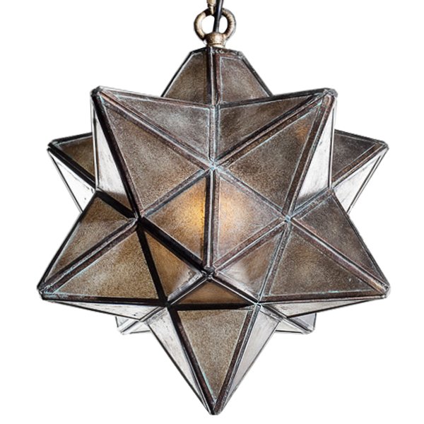Подвесной светильник Star frosted glass Металлик винтаж Подвесной светильник Star frosted glass Металлик винтаж в Орле | Loft Concept