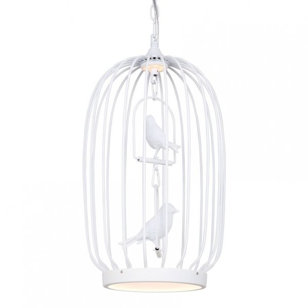 Люстра Birdcage Chandelier Two White Белый в Орле | Loft Concept 