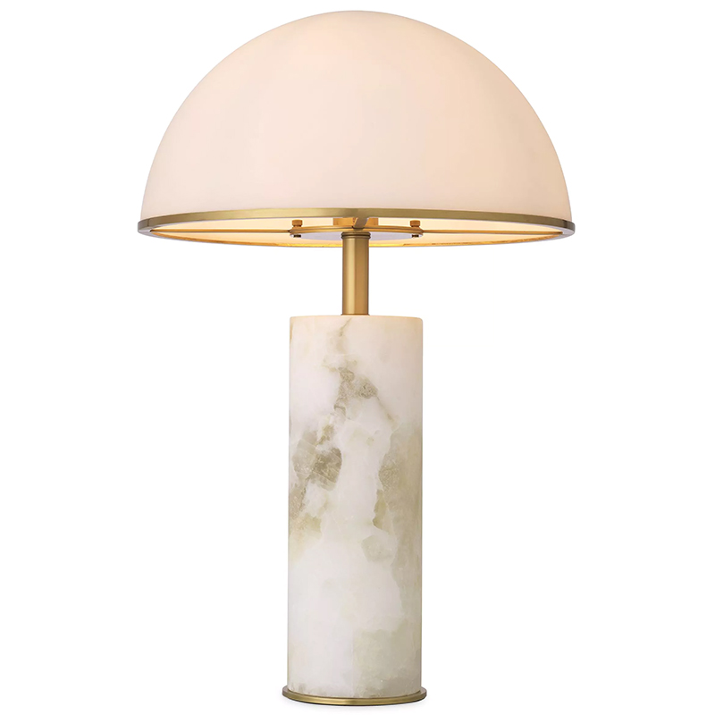 Настольная лампа Eichholtz Table Lamp Vaneta Белое матовое стекло Латунь Настольная лампа Eichholtz Table Lamp Vaneta Белое матовое стекло Латунь в Орле | Loft Concept
