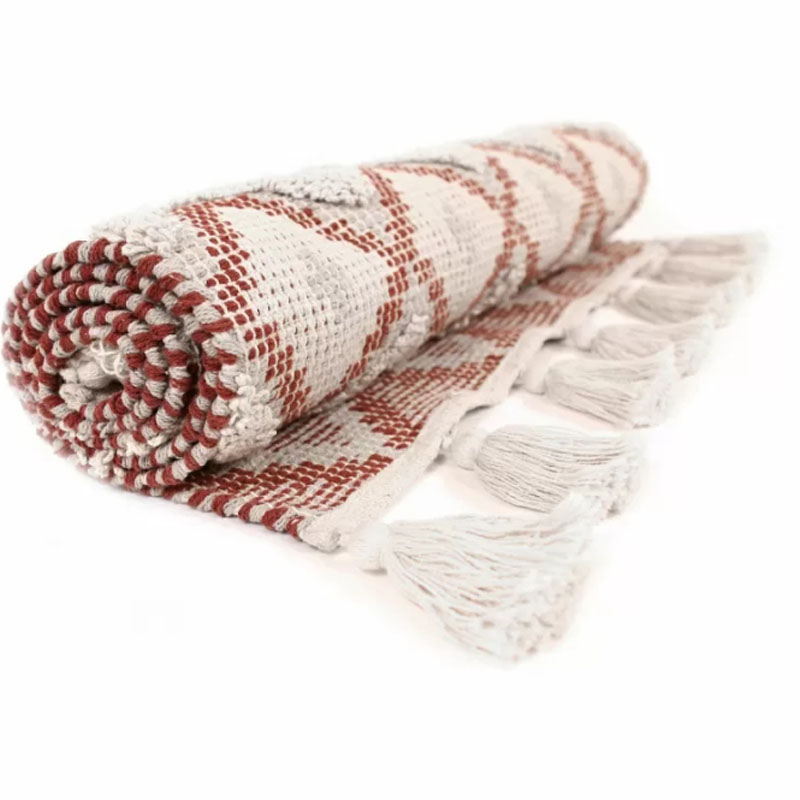 Ковер Juvenal Carpet 100% хлопок Бургундский красный Ковер Juvenal Carpet 100% хлопок Бургундский красный в Орле | Loft Concept