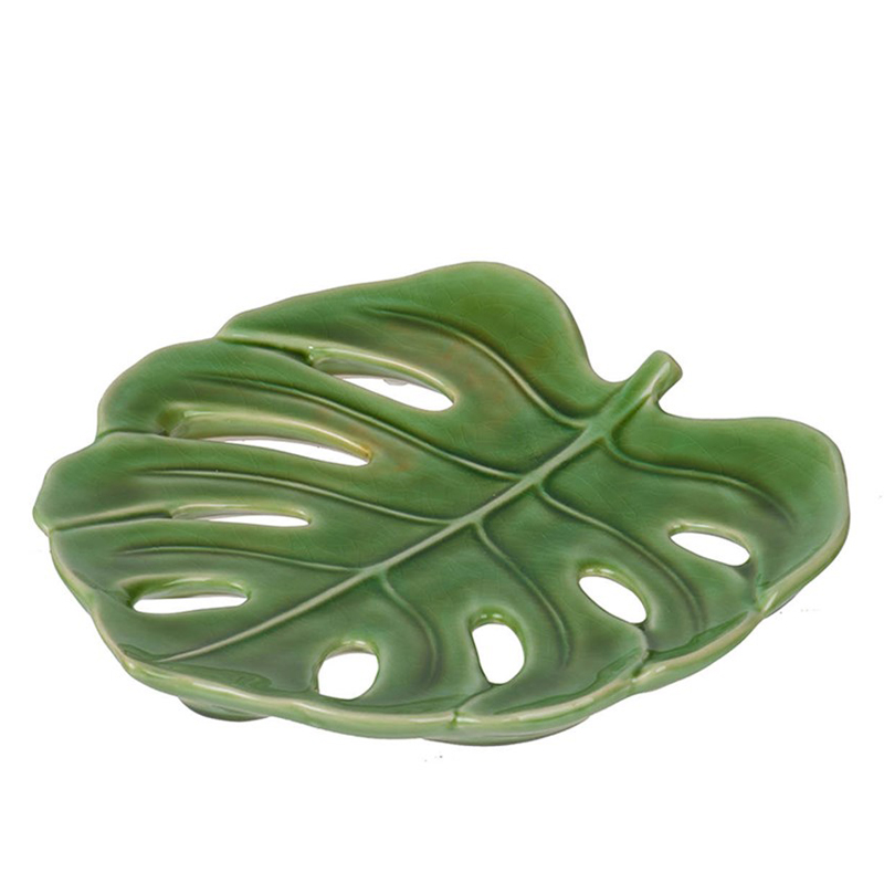 Блюдо Green Leaf монстера Зеленый шалфей Блюдо Green Leaf монстера Зеленый шалфей в Орле | Loft Concept