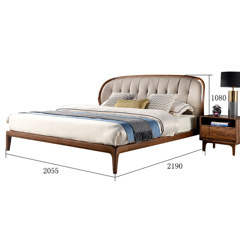 Кровать двуспальная с мягким округлым изголовьем Walnut Bed Кровать двуспальная с мягким округлым изголовьем Walnut Bed в Орле