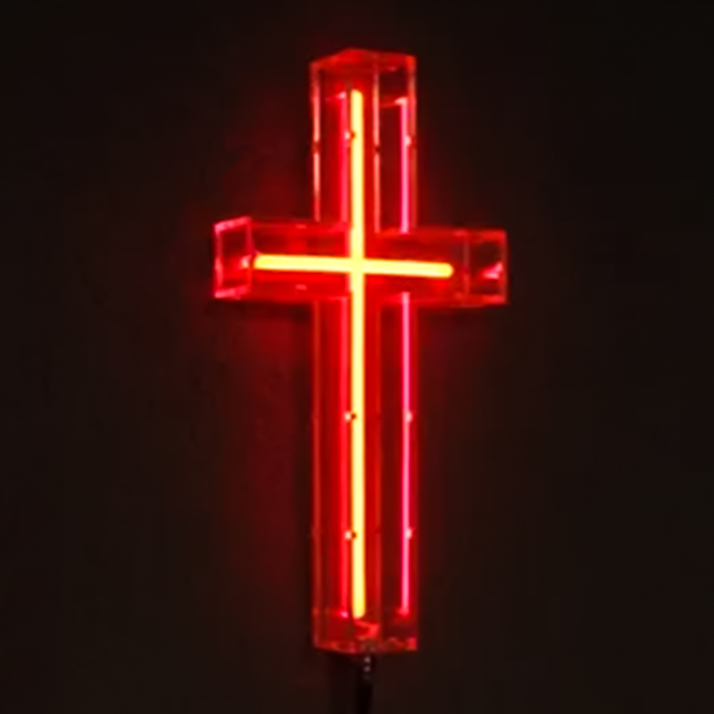 Неоновая настенная лампа Red Cross Neon Wall Lamp Красный Прозрачный в Орле | Loft Concept 