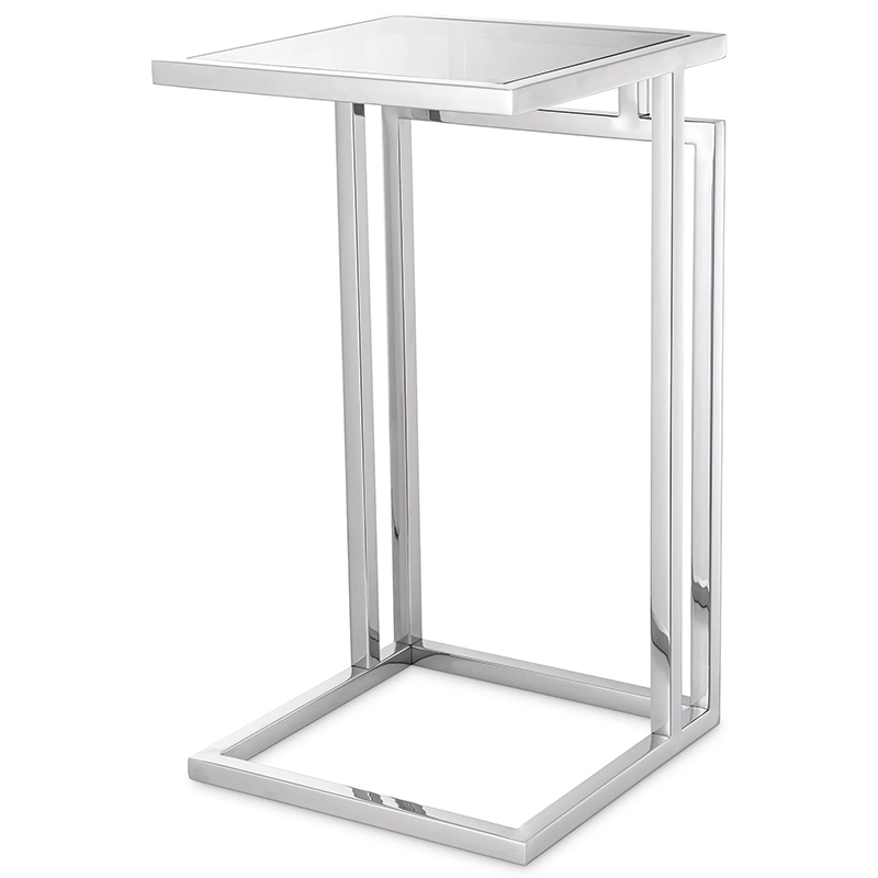 Приставной стол Eichholtz Side Table Marcus Chrome Стекло Смок Хром Приставной стол Eichholtz Side Table Marcus Chrome Стекло Смок Хром в Орле | Loft Concept
