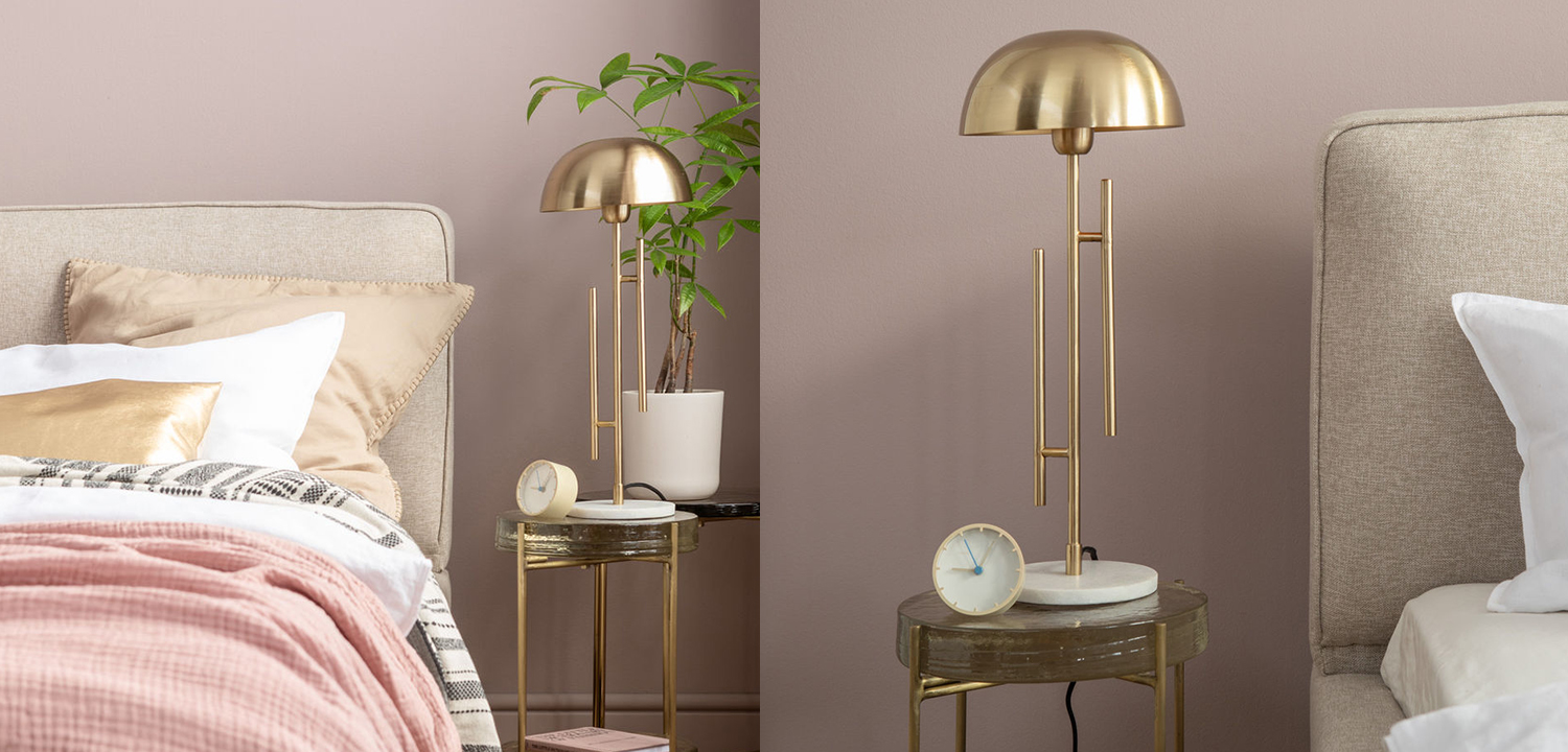 Настольная лампа Geometric Brass Table Lamp - фото