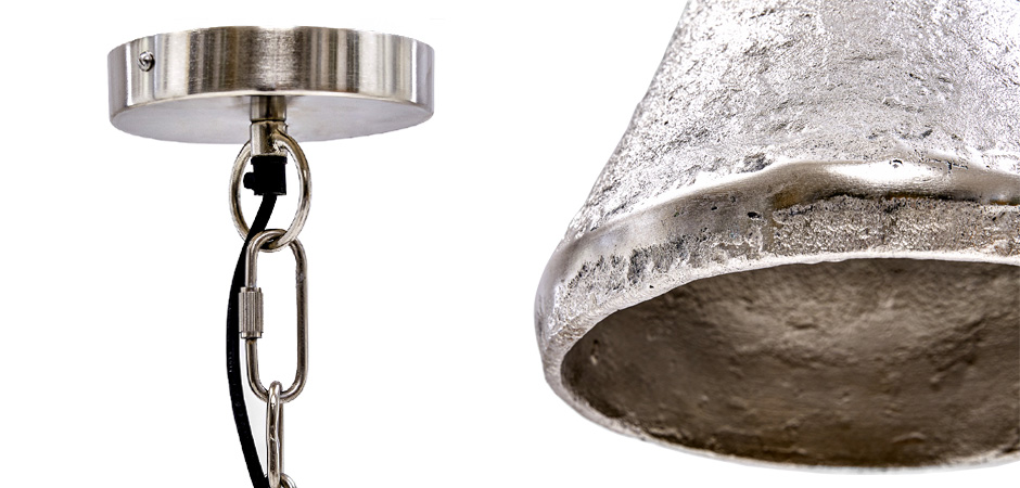 Подвесной светильник Rough Silver Pendant - фото №1