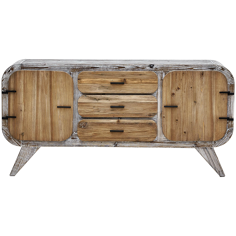 Комод в стиле Лофт Kelowm chest of drawers с 3-мя ящиками и 2-мя дверцами Древесина Дерево Серый Черный Комод в стиле Лофт Kelowm chest of drawers с 3-мя ящиками и 2-мя дверцами Древесина Дерево Серый Черный в Орле | Loft Concept