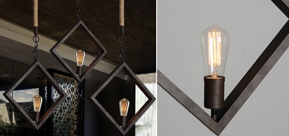 Подвесной светильник Romb Loft Rope Light Подвесной светильник Romb Loft Rope Light - Loft-Concept в Орле
