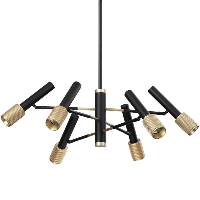 Люстра Eneko Chandelier Черный Золотой Люстра Eneko Chandelier Черный Золотой в Орле | Loft Concept