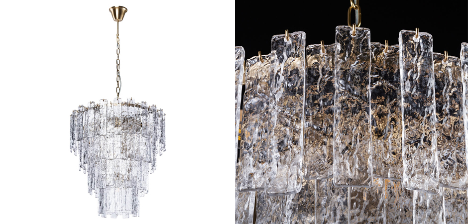 Люстра Iceberg Glass Maxi с Рельефным стеклом Люстра Iceberg Glass Maxi с Рельефным стеклом - Loft-Concept в Орле
