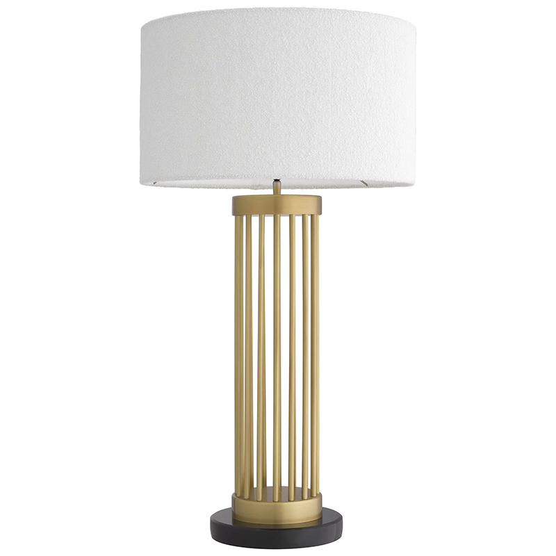 Настольная лампа Eichholtz Table Lamp Condo Brass Белый Латунь Черный Настольная лампа Eichholtz Table Lamp Condo Brass Белый Латунь Черный в Орле | Loft Concept