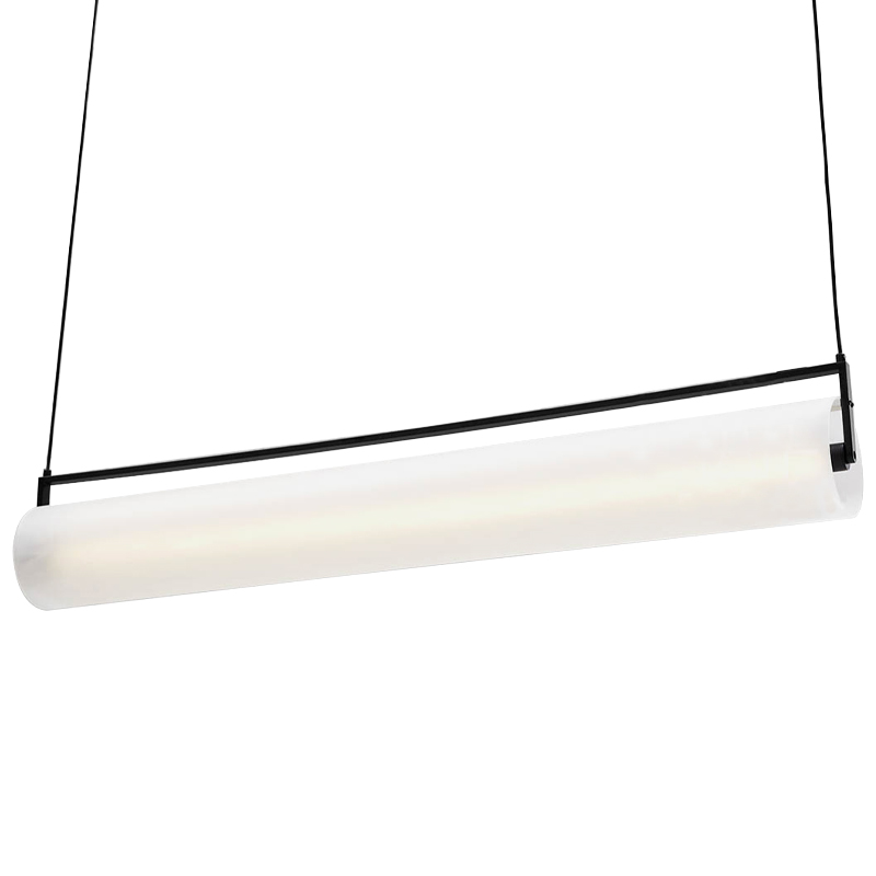 Дизайнерский линейный подвесной светильник CANVAS LINEAR HANGING LAMP Белый Черный Дизайнерский линейный подвесной светильник CANVAS LINEAR HANGING LAMP Белый Черный в Орле | Loft Concept