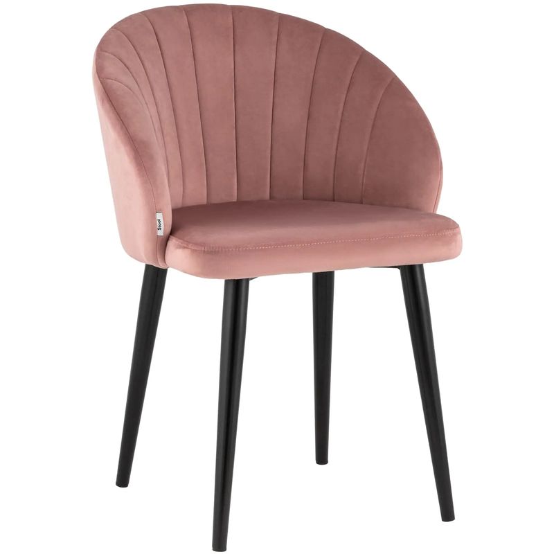 Стул Balsari Chair Пыльно-Розовый Велюр Розовый пастельный Черный Стул Balsari Chair Пыльно-Розовый Велюр Розовый пастельный Черный в Орле | Loft Concept