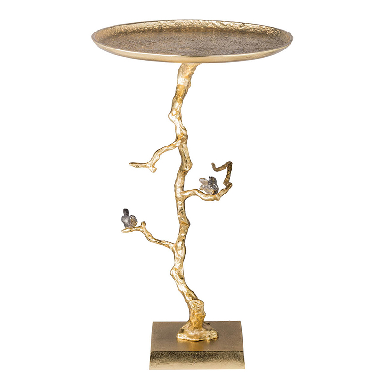 Приставной столик Tree Branch & Bird Gold Золотой Приставной столик Tree Branch & Bird Gold Золотой в Орле | Loft Concept