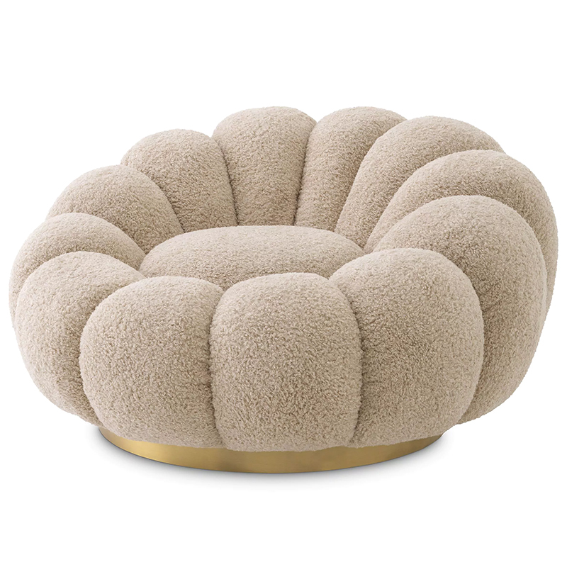 Кресло Eichholtz Swivel Chair Mello Canberra Sand Бежевый Латунь Кресло Eichholtz Swivel Chair Mello Canberra Sand Бежевый Латунь в Орле | Loft Concept