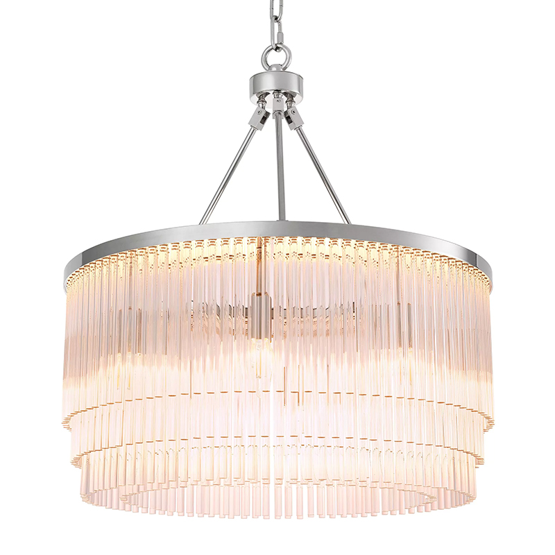 Люстра Eichholtz Chandelier Hector S Nickel Никель Прозрачное Стекло Люстра Eichholtz Chandelier Hector S Nickel Никель Прозрачное Стекло в Орле | Loft Concept