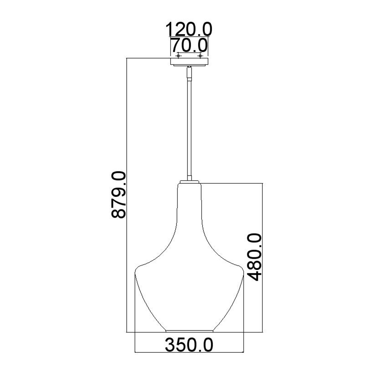 Подвесной светильник прозрачный стеклянный органической формы Kichler в Орле