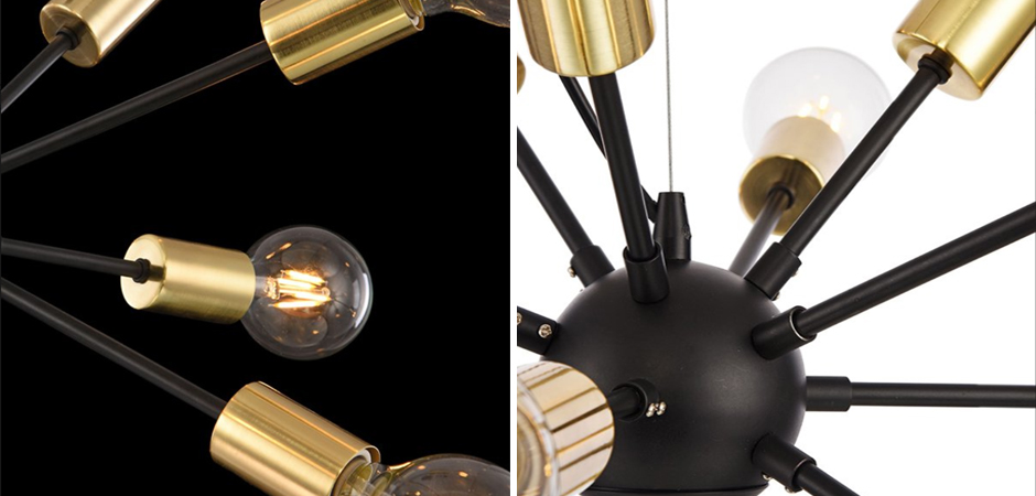 Люстра Sputnik 12 Black and Gold Люстра Sputnik 12 Black and Gold - Loft-Concept в Орле