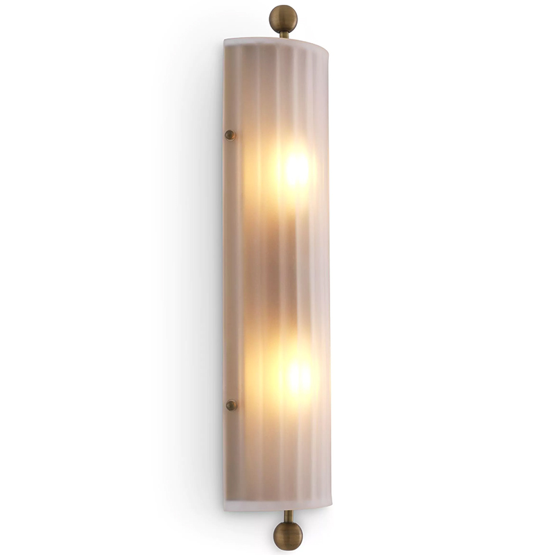 Бра Eichholtz Wall Lamp Juno Белое матовое стекло Латунь в Орле | Loft Concept 