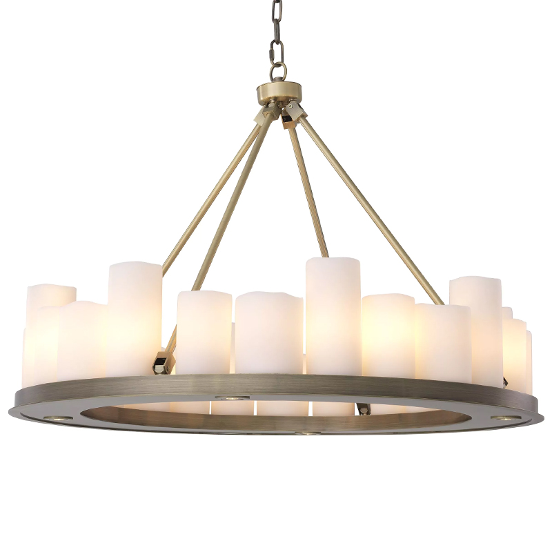 Люстра Eichholtz Chandelier Commodore 90 cm Прозрачное Стекло Латунь Белый Люстра Eichholtz Chandelier Commodore 90 cm Прозрачное Стекло Латунь Белый в Орле | Loft Concept
