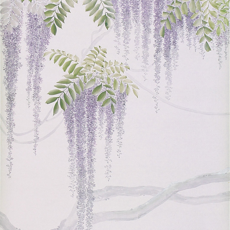 Обои в японском стиле Wisteria Lavender on Lilac Mica metallic Xuan paper Обои в японском стиле Wisteria Lavender on Lilac Mica metallic Xuan paper в Орле | Loft Concept