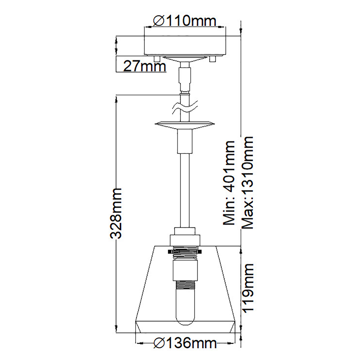Подвесной светильник хромированного цвета с граненым прозрачным стеклянным плафоном Elstead Lighting в Орле
