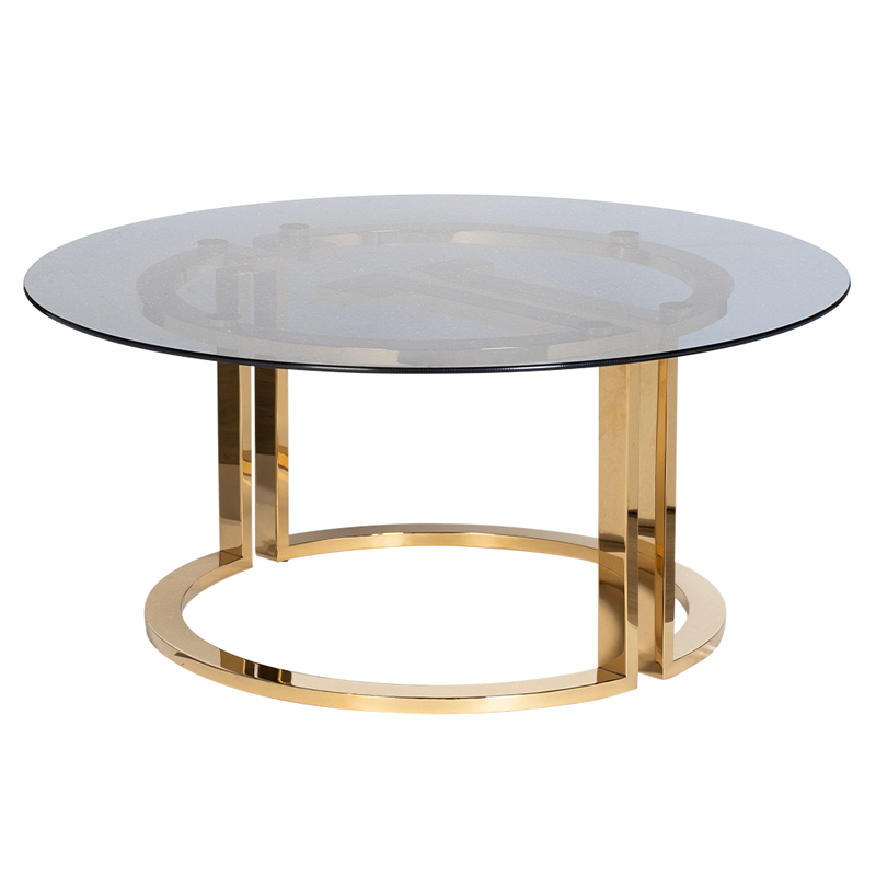 Кофейный стол Umberto Coffee Table Глянцевое золото Стекло Смок Кофейный стол Umberto Coffee Table Глянцевое золото Стекло Смок в Орле | Loft Concept