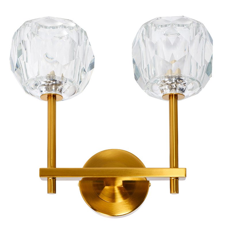 Бра RH Boule de Cristal Double Wall Lamp Gold матовое золото Бра RH Boule de Cristal Double Wall Lamp Gold матовое золото в Орле | Loft Concept