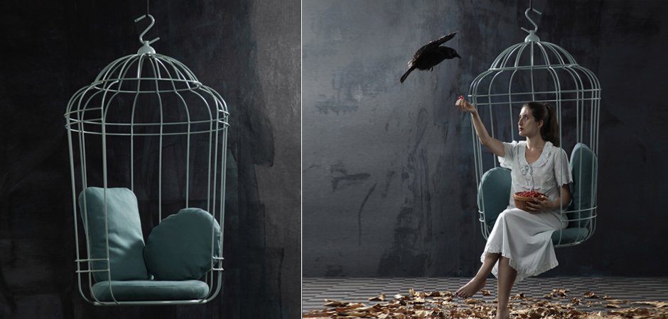 Подвесное кресло "клетка" Swing chair Cage Подвесное кресло "клетка" Swing chair Cage - Loft-Concept в Орле