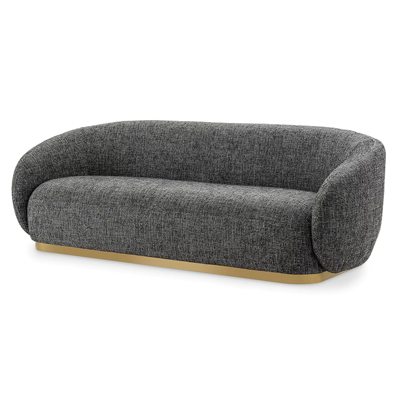 Диван Eichholtz Sofa Brice Rocat Black Черный Серый Латунь Диван Eichholtz Sofa Brice Rocat Black Черный Серый Латунь в Орле | Loft Concept