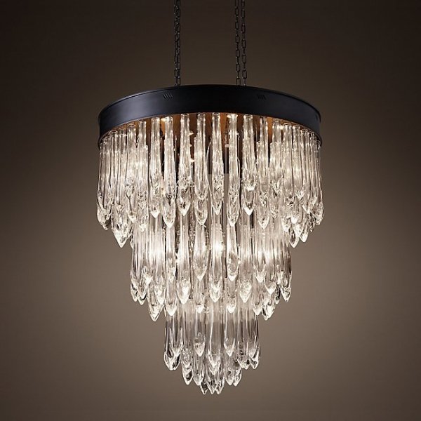 Люстра RH TEAR DROP GLASS 90 Черный Люстра RH TEAR DROP GLASS 90 Черный в Орле | Loft Concept