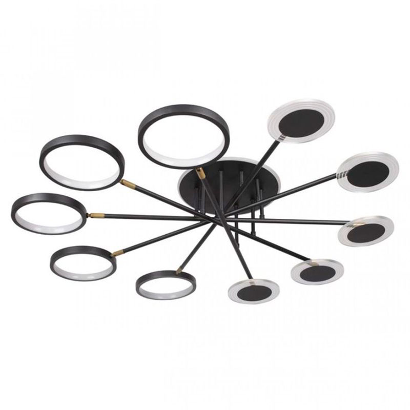 Люстра светодиодная BENDIK LIGHTING Black 10 плафонов Черный Прозрачный Люстра светодиодная BENDIK LIGHTING Black 10 плафонов Черный Прозрачный в Орле | Loft Concept