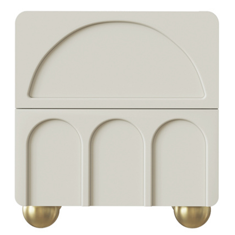 Тумба Arch Nightstand Beige Бежево-серый Золотой Тумба Arch Nightstand Beige Бежево-серый Золотой в Орле | Loft Concept